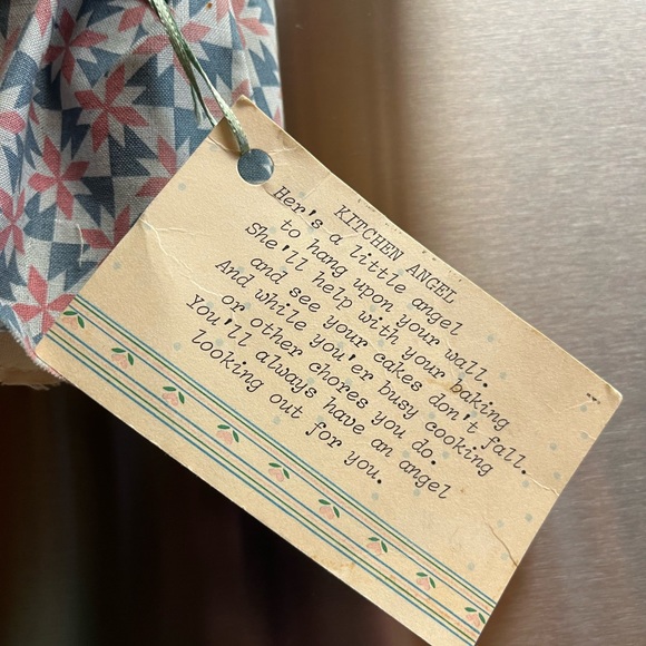 Dolls by DJ Kitchen Angel Cream colored with blue/ mauve dress - Picture 3 of 4